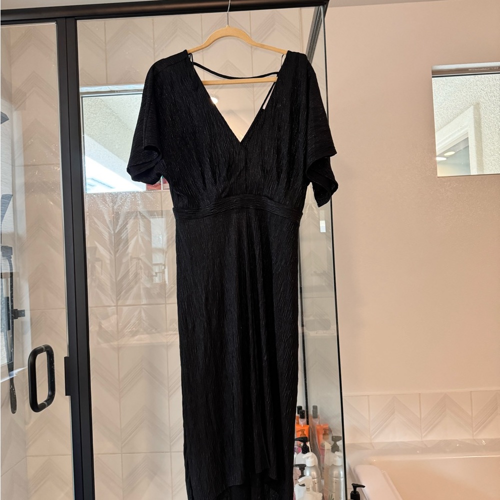 Astr black stretch low back dress XL